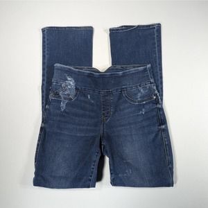 Rock & Republic Jeans Womens Size 12 Denim RX Fever Pull On Distressed Slimming